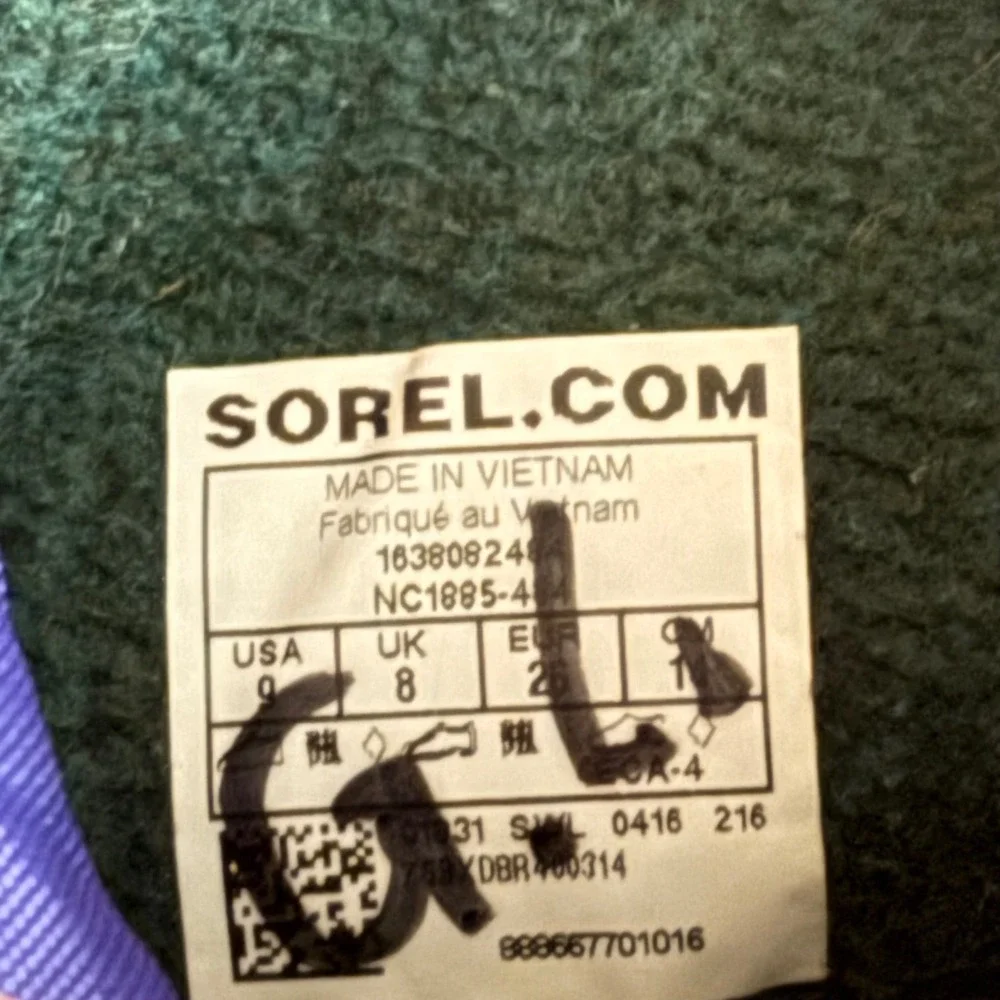 Sorel Toddler Snow Commander Boots Purple Pink Yellow NC1885-484 Size 9 Toddler